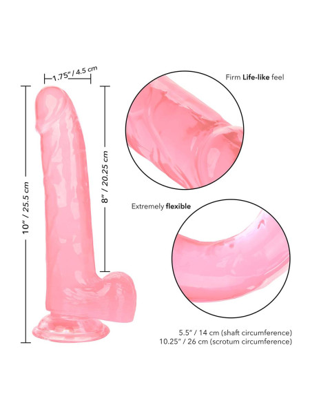 ρεαλιστικό ομοίωμα πέους ροζ 8 inch